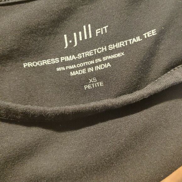 J.Jill Fit Progress Pima Stretch Shirt Tail Tee - Picture 3 of 3